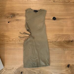 Motel Rocks mini dress with side cut out and side tie